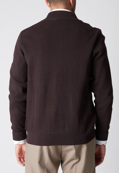 Cardigan con contrasto