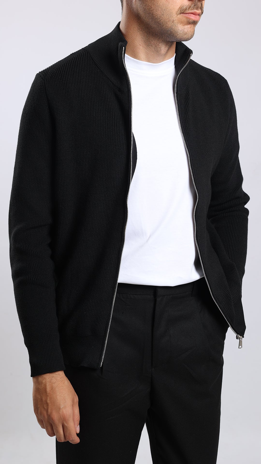Cardigan Full Zip Collo Lupetto